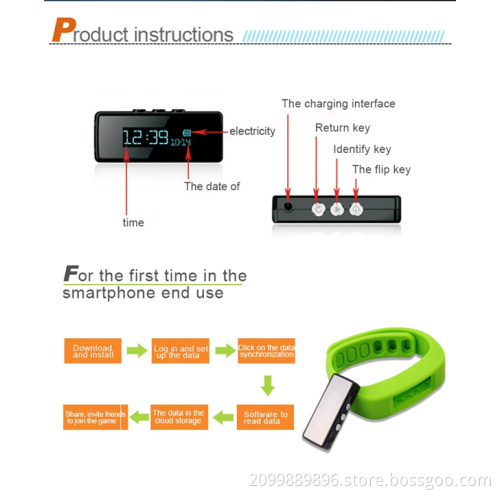 Digital Silicone Bracelet pedometer with Step counter function PLR-1089